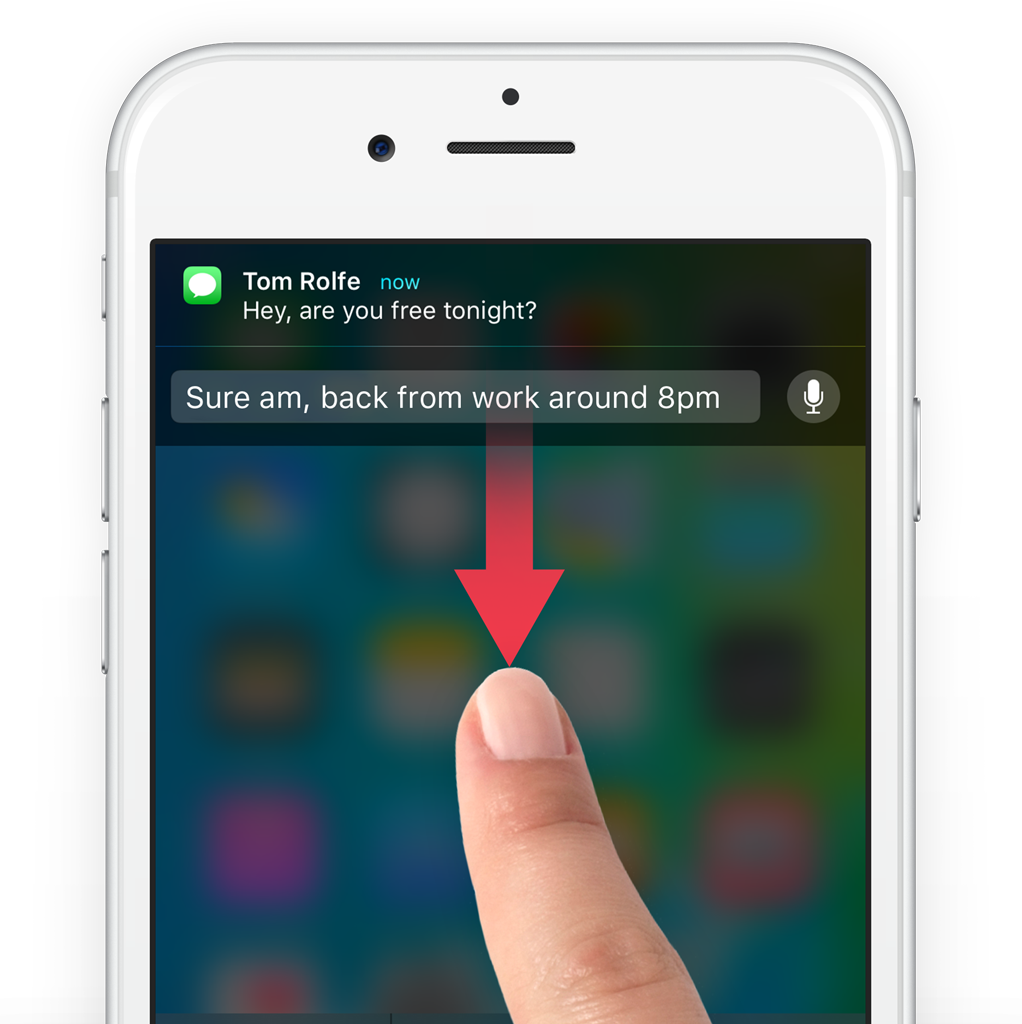 Guide how to reply to notifications iOS 9 TapSmart