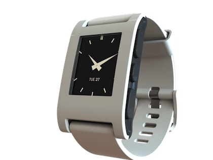 Pebble Smartwatch in white