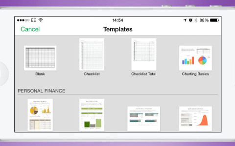 There are plenty of Templates to choose from and start your spreadsheet.