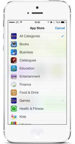 App Store categories