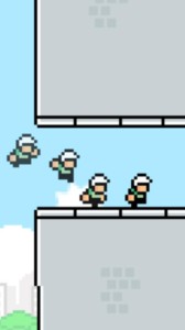 A new game from Dong Nguyen shows four guys jumping