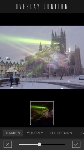 You can blend two images together for ‘interesting’ results
