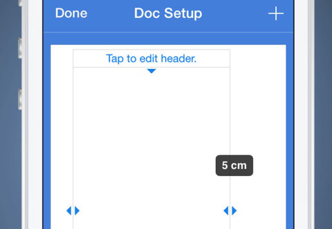 Change the margins of your document by dragging on the arrows