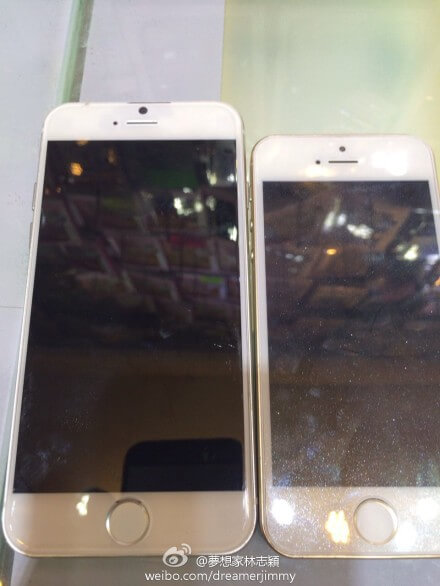 The front of the iPhone 6 is obviously bigger than the iPhone 5s