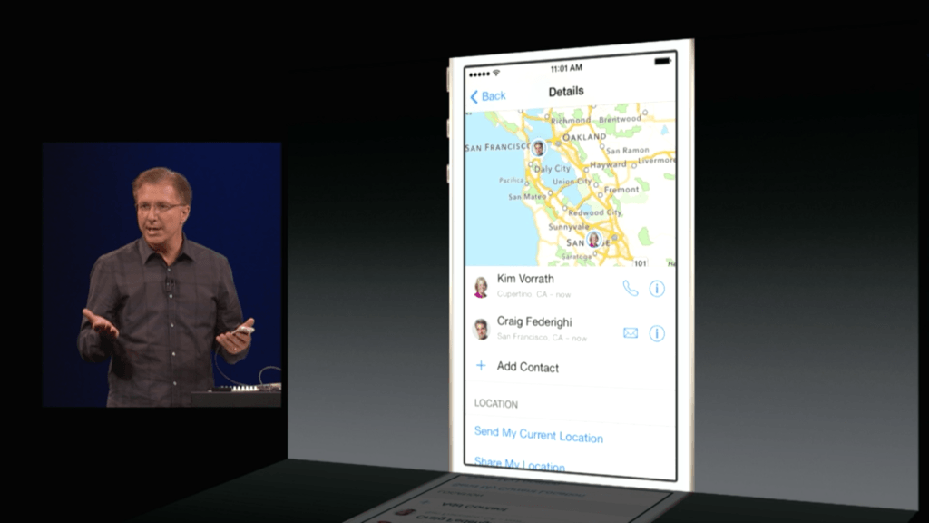 Share your location in the iOS 8 Messages app