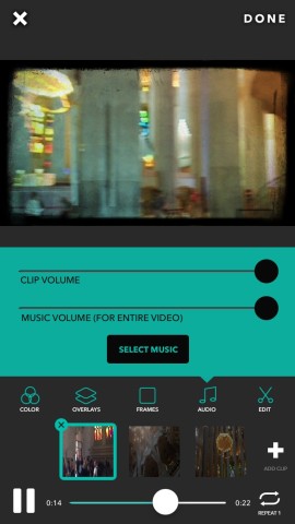 Add some music to your short film and adjust the volume too