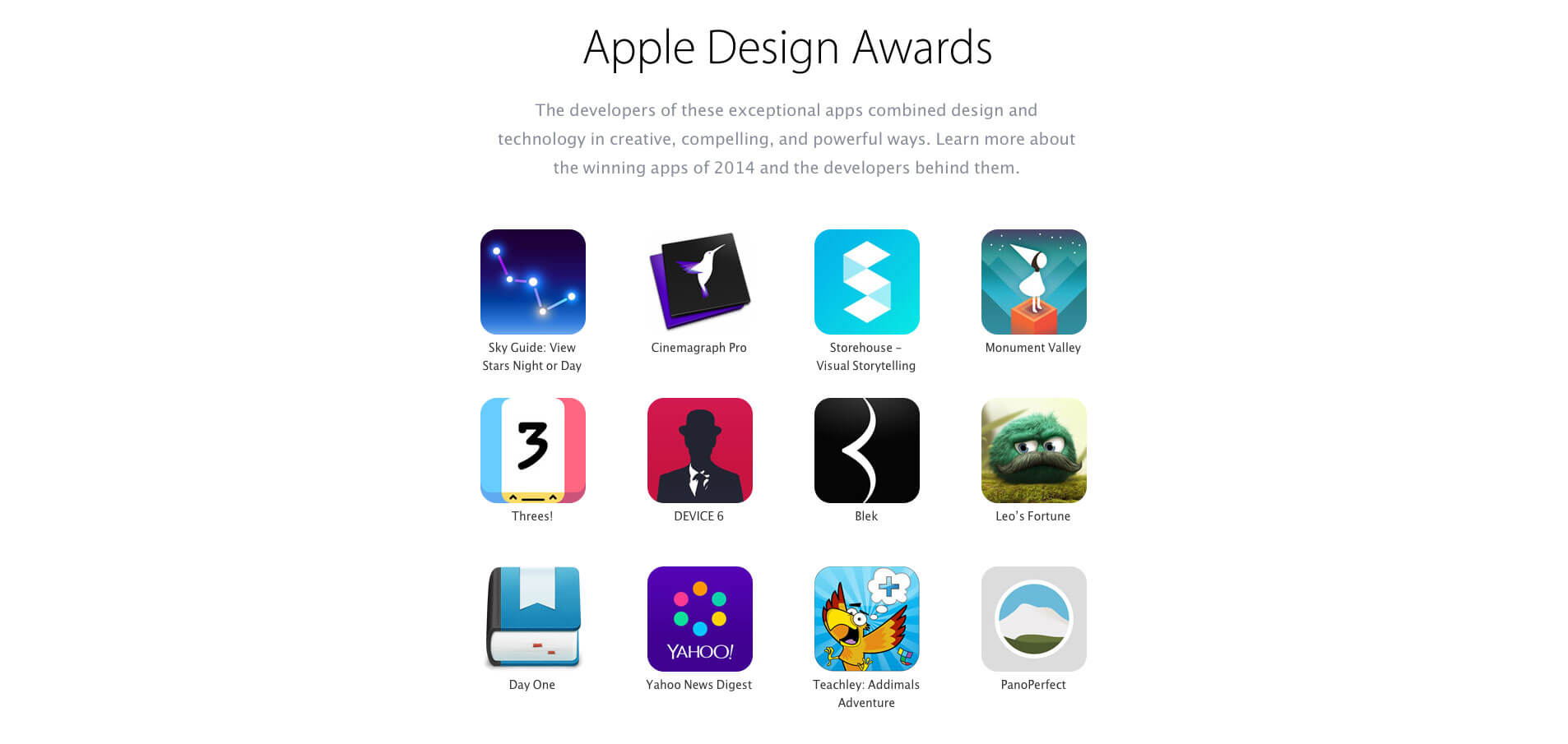 The 12 Design Award winners for 2014