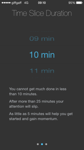 Set the timer for how long you want to spend on your particular task