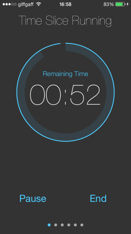 Set the timer going and it'll count down, alerting you at five minute intervals