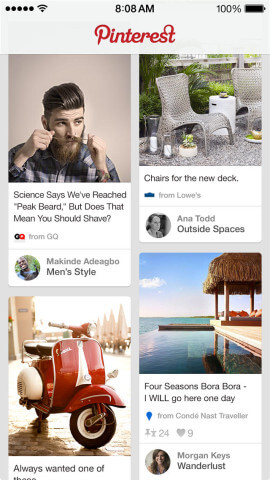You can share all kinds of content  with Pinterest
