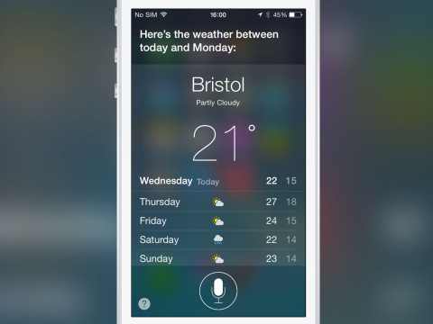 Get the forecast for the whole week inside Siri