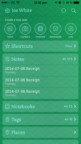 Evernote, on the other hand, provides users with a one-stop solution for the problem of going paperless. 