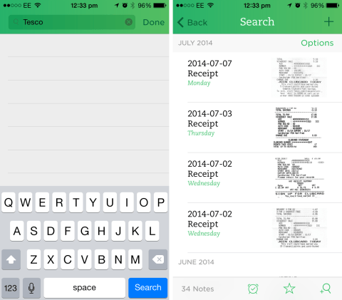 Most importantly, searching through documents in Evernote is super-fast, and super-convenient. 