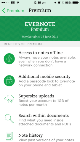 For Evernote Premium subscribers, a bunch of additional features can help users create an advanced paperless system. 