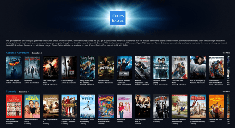 There are plenty of movies with iTunes Extras available already
