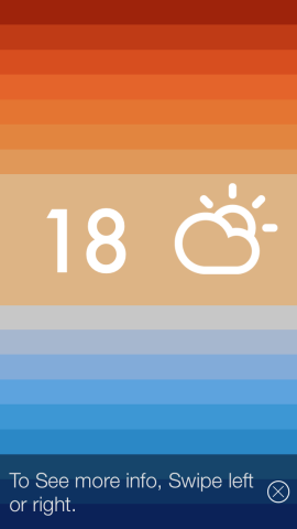 The temperature is clearly shown on the main screen
