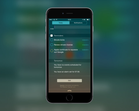 Tap Edit at the bottom of Notification Center