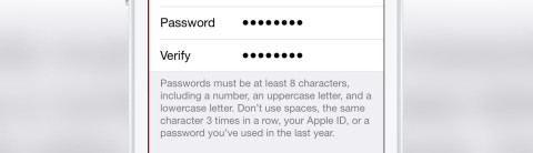 Follow the instructions for entering a new password