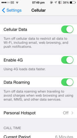 A more drastic solution, of course, is to disable cellular data outright! 
