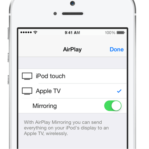 AirPlay Mirroring quickly beams your iPhone's display over to a television set. 