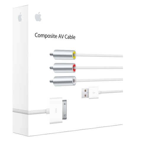 Older iPhone handsets can also connect to a TV set using Apple's Composite AV Cable. 