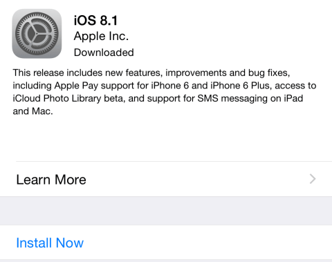 Download iOS 8.1 via General > Settings > Software Update on your iPhone