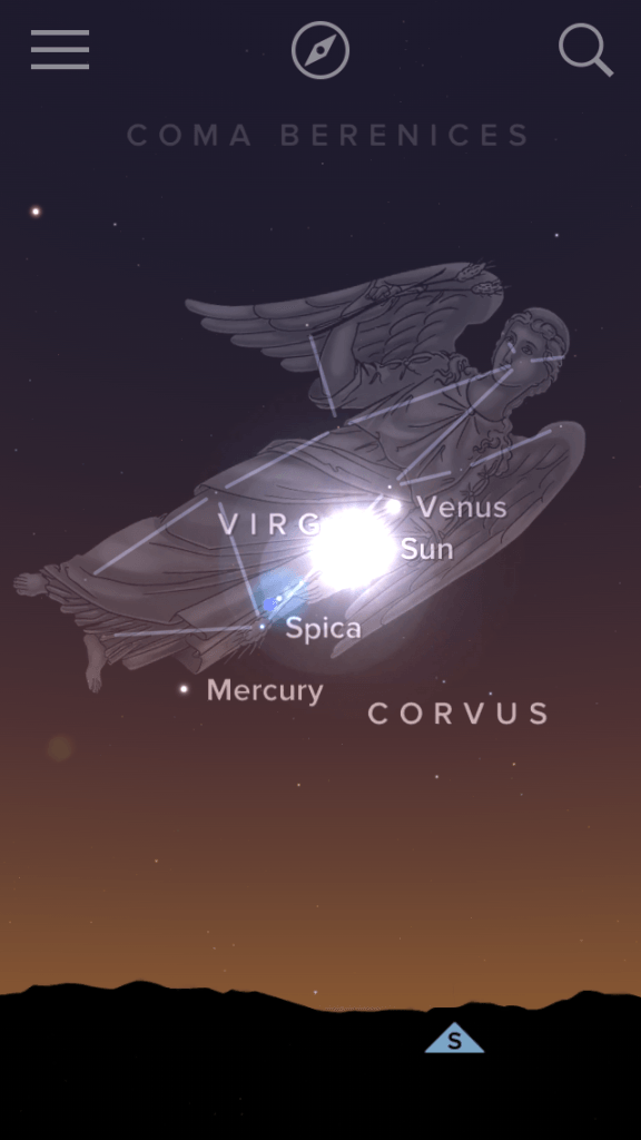 Mimic light pollution with a two-finger drag.