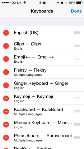You can install loads of keyboards. We don’t recommend having this many active!