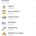 The app can securely store various data types.