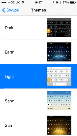 Swype themes.