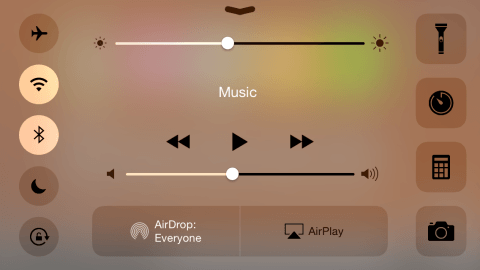 2. Drag up again and you’ll see Control Center itself. Tap on the AirPlay button.