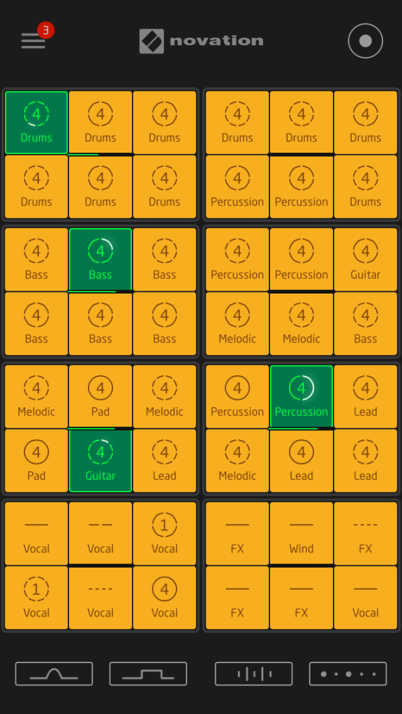 Simultaneously play up to eight loops or effects