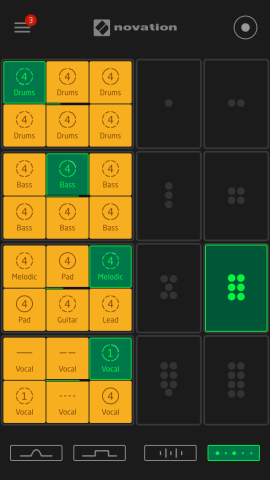 Choose from a number of delay and effect types