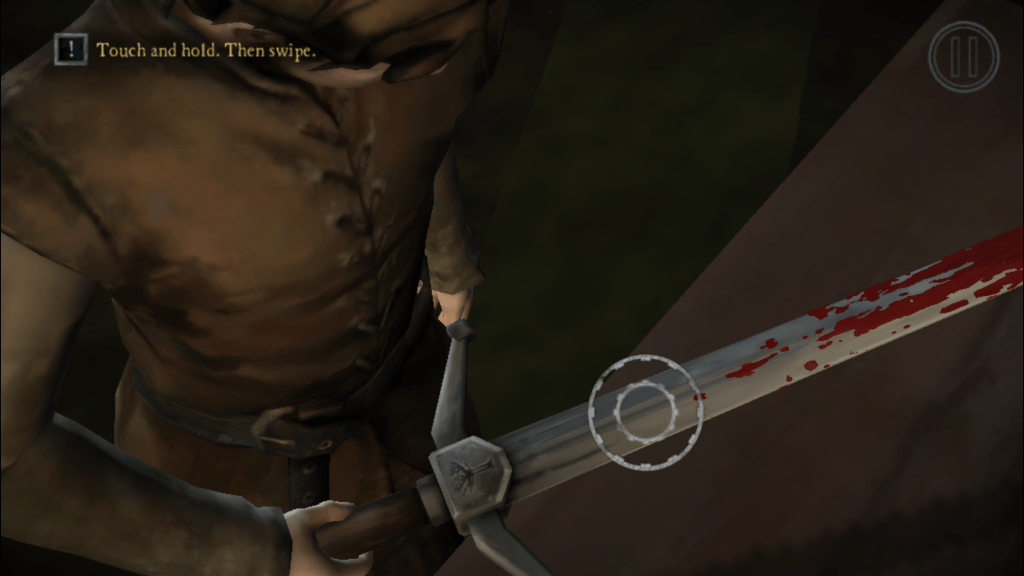 You can also interact with objects in the application using your iPhone's touchscreen - but only in a limited way.