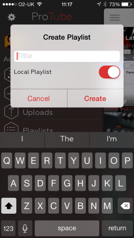 You can add to YouTube playlists or create offline local ones.