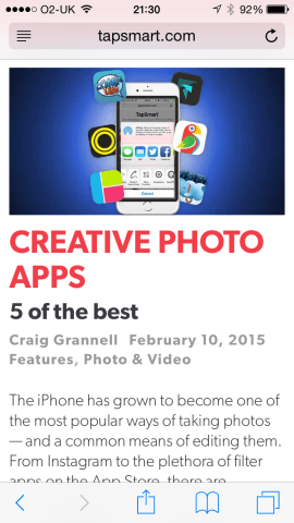 Find the article you want to save. Drag the screen down if the toolbar isn’t visible. Tap the Share button (the middle one).