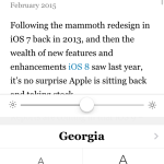 You can tweak the appearance and type style of articles.