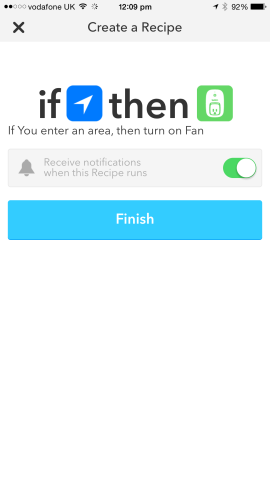 IFTTT also allows users to choose if they'd like to receive a notification each time a recipe runs. 
