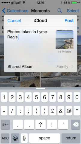 You can share individual images or a whole album, very easily.