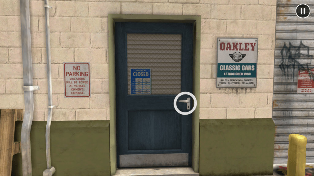 The game eases you in nicely – so we smash the window and jump through? Oh no – better try the door handle first.