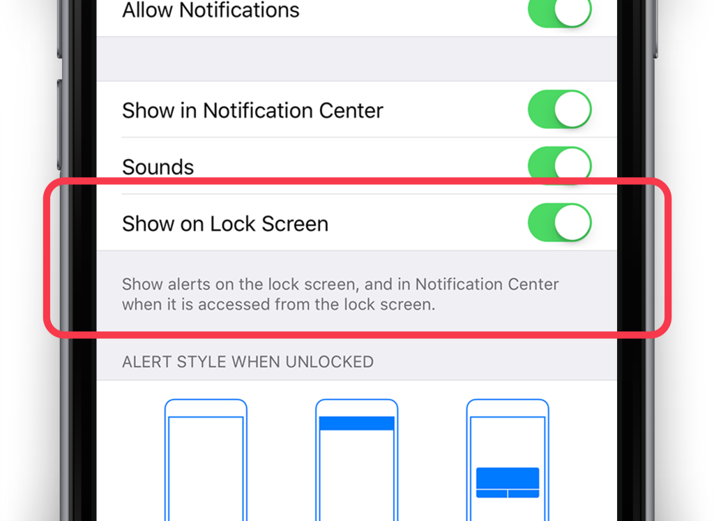 Disable lock screen notifications
