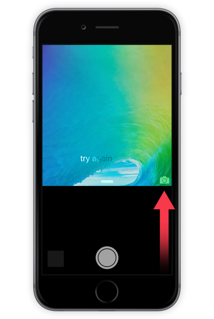 Guide How to open the camera from the iPhone lock screen iOS 9