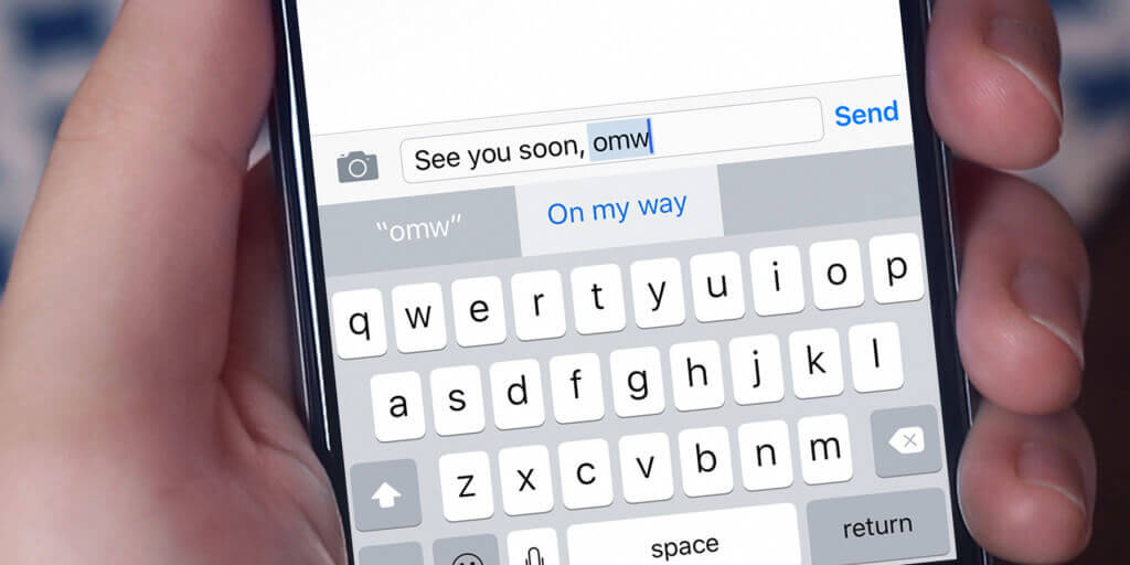 automatic text replacement iphone