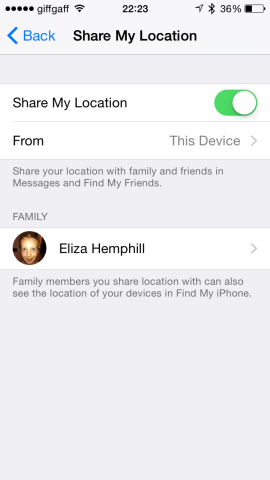Choose who to share your location with.