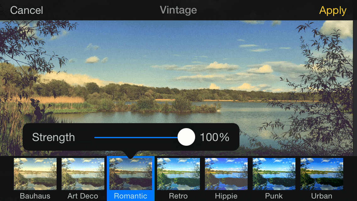 Pixelmator’s filters are powerful and adjustable.