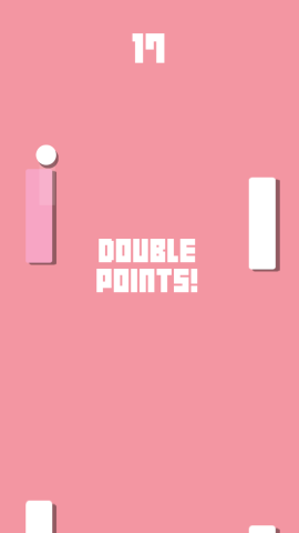 Hit the pink panel and you'll be rewarded with double points!