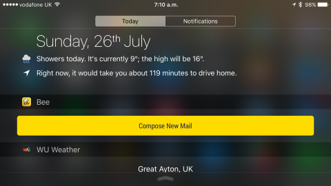 Bee's simple (but effective) Compose widget for Notification Center. 