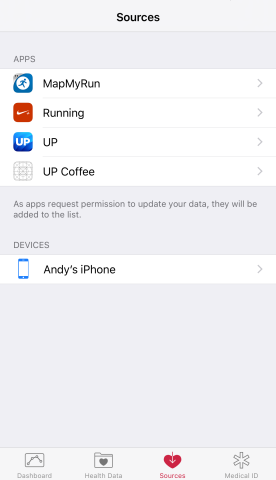 Add additional Data Sources in the Health app