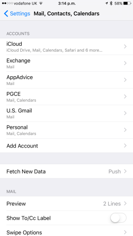 Most of us have a bunch of email accounts configured to work alongside the iOS Mail app. 