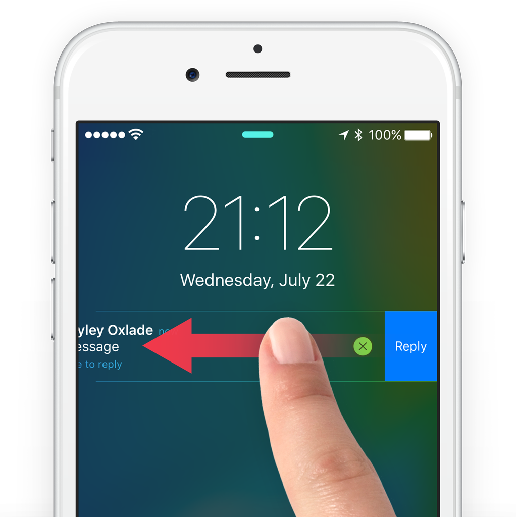 Swipe a notification to reply immediately